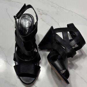 Coach and Four Black Strappy Heels